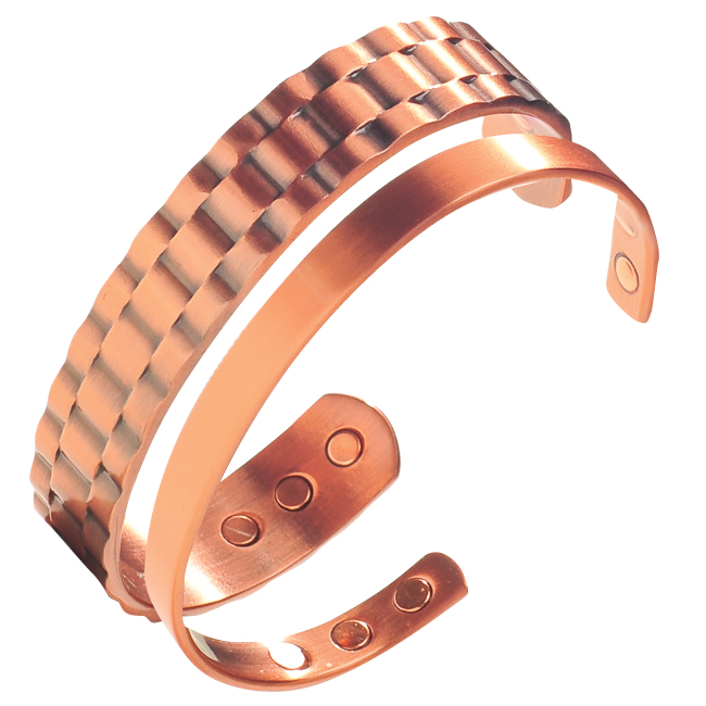 RainSo Womens Pure Copper Magnetic Therapy Bracelets for Arthritis Wristband  with 3 Smarter Buckle Adjustable Petal